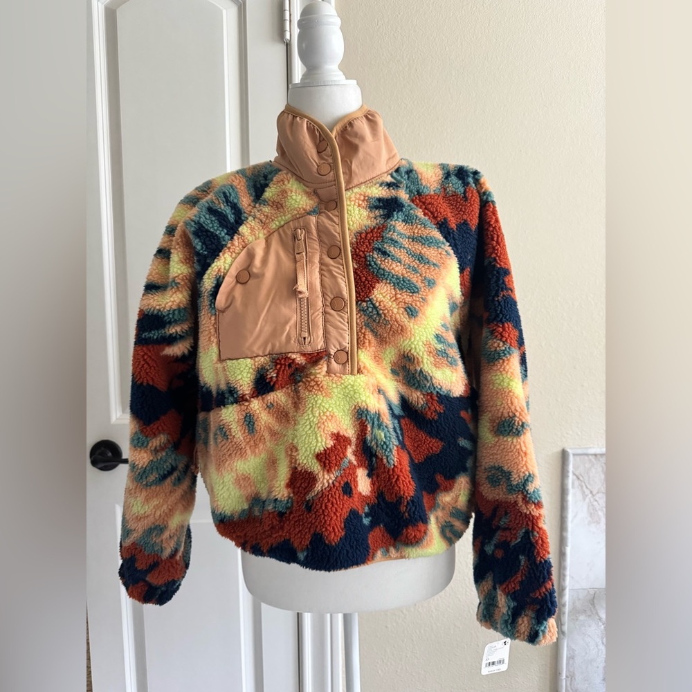 Free People Hit the Slopes Pullover Oasis Combo Aurora Jacket XS - Picture 2 of 10